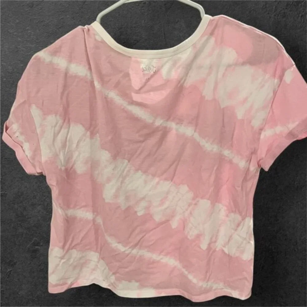 Justice We All Belong Pink Tie Dye Crop Tee Girls XL‎